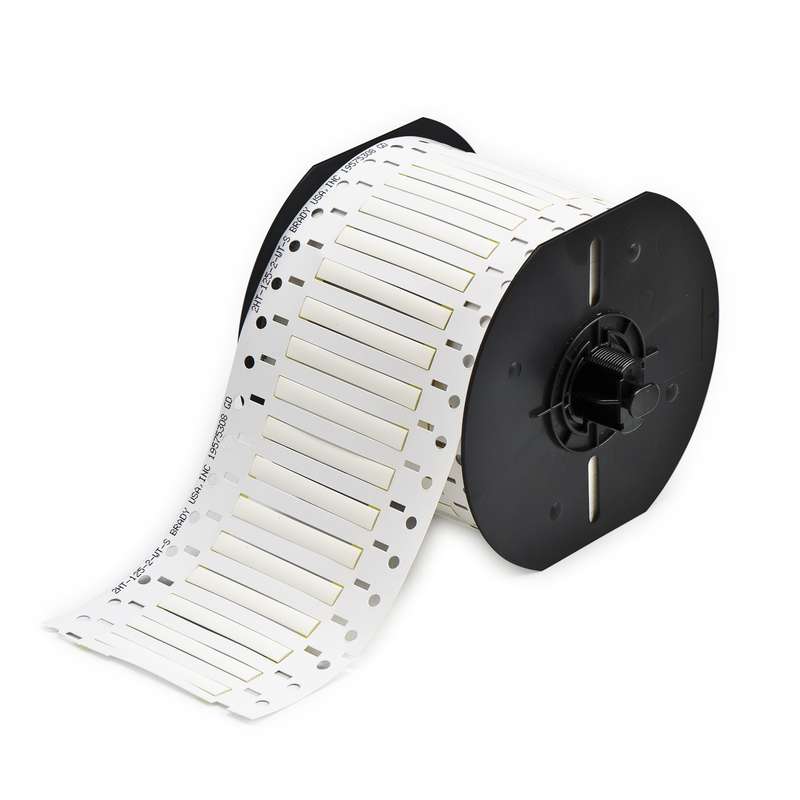 B33 Series PermaSleeve PVDF Wire Marking Sleeves, White, B-345, 0.125 x 2 in, 16-20 AWG